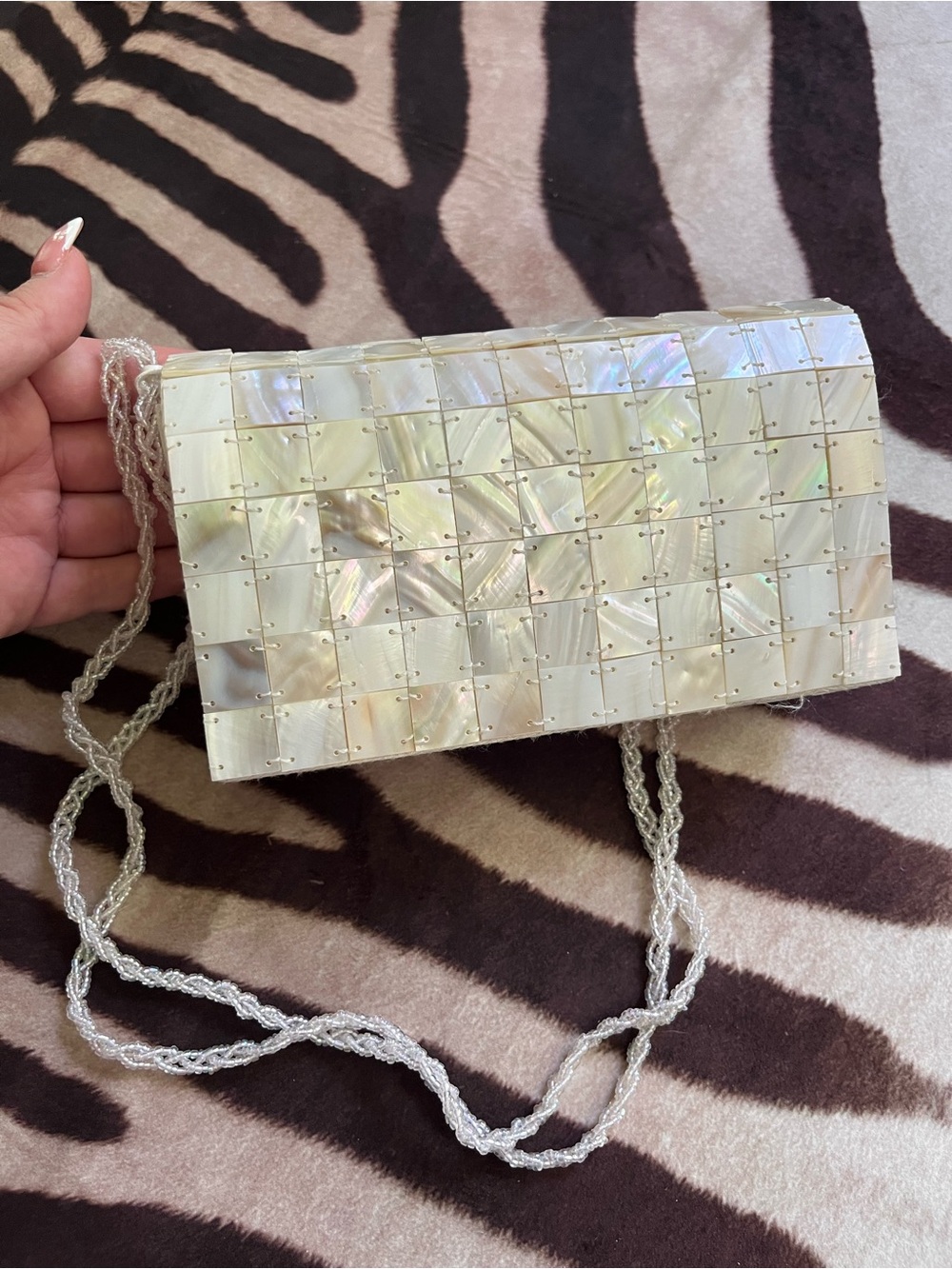 Iridescent Mother-of-Pearl Purse.